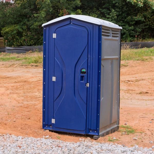 short-term porta potties should be serviced frequently, generally once a week